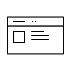 Blog icon with black outline style. internet, online, social, web, blogging, business, laptop. Vector illustration