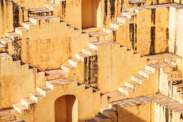 Beautiful view of steps and niches, Panna Meena ka Kund - 588964609