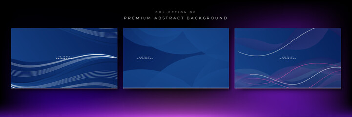 Modern abstract presentation blue background with stripes lines