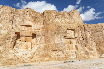 Amazing view of ancient necropolis Naqsh-e Rustam in Iran