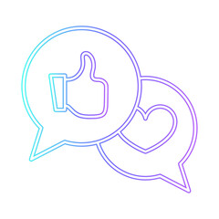 Obraz premium Brand engagement marketing icon with black outline style. marketing, strategy, brand, icon, concept, social, media. Vector Illustration