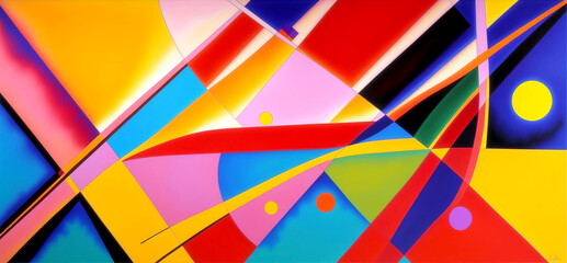 Abstract shapes background artwork created with Generative AI.