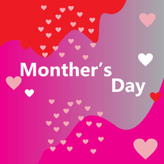 Gradient color background monther's day heart pink.For design cover background,etc.