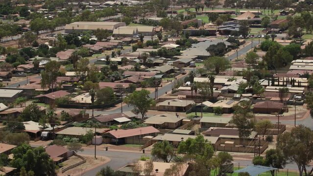 Outback mining town Australia Residential housing 4K