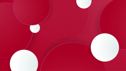 Vector abstract geometric shapes background red
