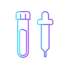 Sample icon with purple blue outline style. growth, banking, laptop, calculator, person, plan, work. Vector Illustration