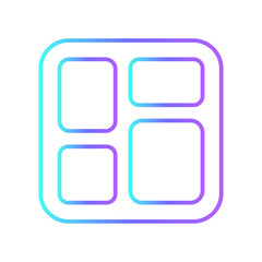 Dashboard icon with purple blue outline style. management, chart, strategy, digital, report, financial, growth. Vector Illustration