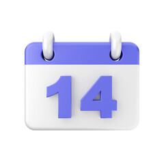 3d calendar icon illustration
