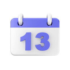3d calendar icon illustration