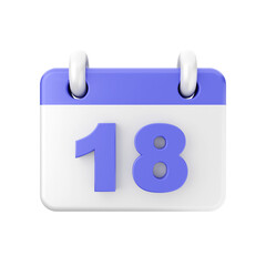3d calendar icon illustration