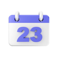 3d calendar icon illustration