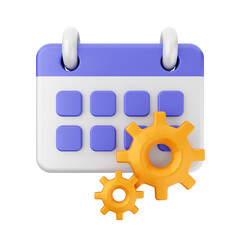 Obraz premium 3d calendar icon illustration
