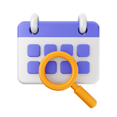 3d calendar icon illustration