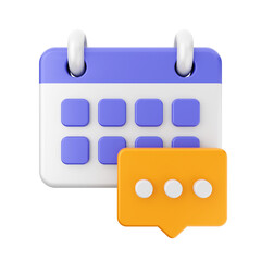 Fototapeta premium 3d calendar icon illustration