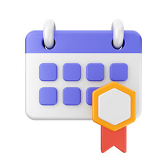 3d calendar icon illustration