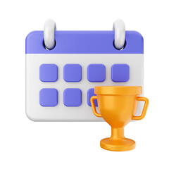 3d calendar icon illustration
