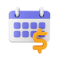 3d calendar icon illustration