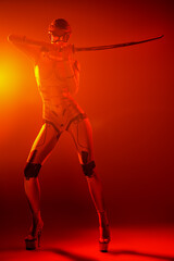 female cyborg fighter