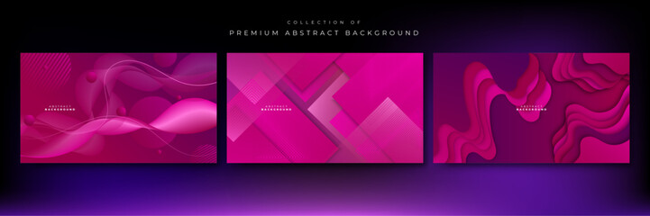 Modern geometric shapes 3d abstract technology background. Vector abstract graphic design banner pattern presentation background web template red
