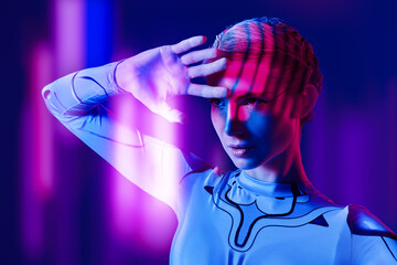 beautiful cyberpunk girl © Andrey Kiselev