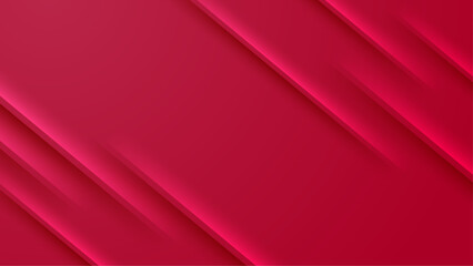 Abstract geometric shapes vector technology background, for design brochure, website, flyer. Geometric 3d shapes wallpaper for poster, certificate, presentation, landing page red