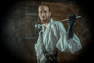 courageous musketeer man