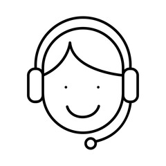 Support feedback icons with black outline style. feedback, business, review, customer, opinion, satisfaction, positive. Vector illustration