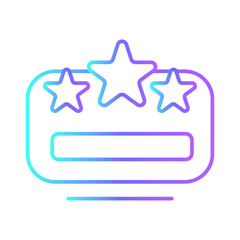 Ratings feedback icons with purple blue outline style. feedback, business, review, customer, opinion, satisfaction, positive. Vector illustration