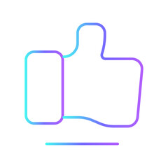 Response feedback icons with purple blue outline style. online, feedback, survey, review, satisfaction, rating, customer. Vector illustration