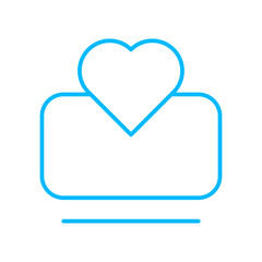 Favorite feedback feedback icons with blue outline style. online, feedback, survey, review, satisfaction, rating, customer. Vector illustration