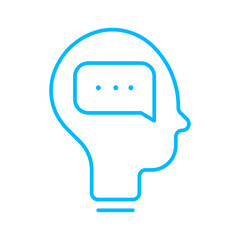 Opinion feedback icons with blue outline style. feedback, good, positive, rating, negative, customer, satisfaction. Vector illustration