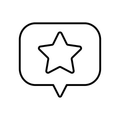 Star feedback icons with black outline style. feedback, answer, survey, opinion, concept, support, customer. Vector illustration