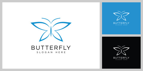 Fototapeta na wymiar butterfly animal logo design vector