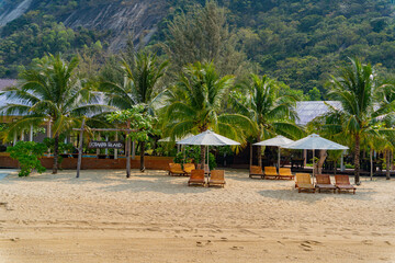 Sea beach. Orchid Island near Nha Trang in Vietnam.