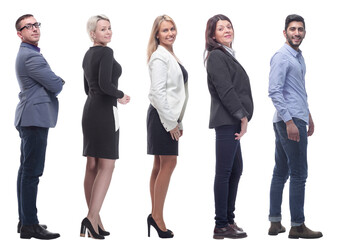 Obraz premium group of successful business people isolated on white