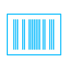 Barcode e-commerce icons collection with blue outline style. business, store, technology, web, retail, internet, buy. Vector Illustration