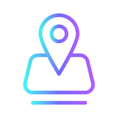 Location e-commerce icons collection with purple blue outline style. business, store, internet, e-commerce, technology, retail, online. Vector Illustration