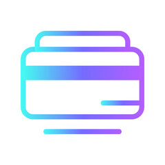 Credit card e-commerce icons collection with purple blue outline style. buy, store, online, sale, purchase, business, shop. Vector Illustration