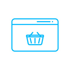 E-commerce e-commerce icons collection with blue outline style. buy, store, online, sale, purchase, business, shop. Vector Illustration