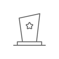 Award Feedback icon with black outline style. winner, achievement, success, medal, reward, trophy, best. Vector illustration