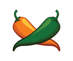 Orange and Green Peppers