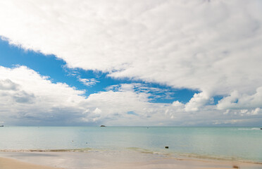 seascape summer nature with turquoise water, bahamas. photo of seascape summer nature.