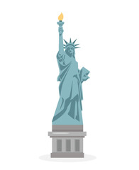 The Statue of Liberty. famous landmark	
