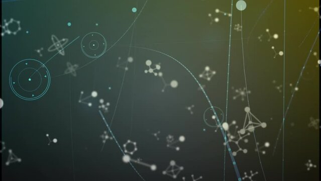Animation of molecules and network of connections