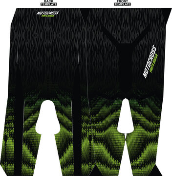 Print-ready sublimation motocross pants design