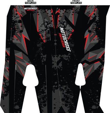 Print-ready sublimation motocross pants design