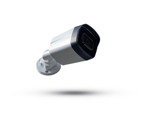 Surveillance camera isolated on white background