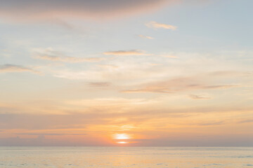 Naklejka na ściany i meble background sky sunset beach front colorful beautiful patong phuket thailand