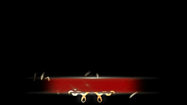 Red Luxury Lowerthird Gold Ribbon Design.