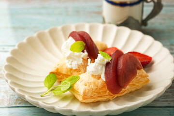 コンポートのアップルパイ